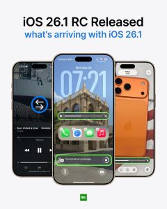 اطلاق النسخة النهائية من ios 26.1